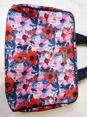 Nicole Miller Travel Cosmetic/Toiletry Bag featuring a colorful floral print